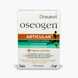 Oseogen Articular 90 cápsulas suplemento para articulações com colagénio glucosamina e condroitina